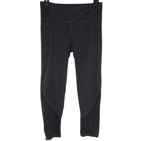 Athleta charcoal gray leggings with mesh calf, S - Picture 1 of 11